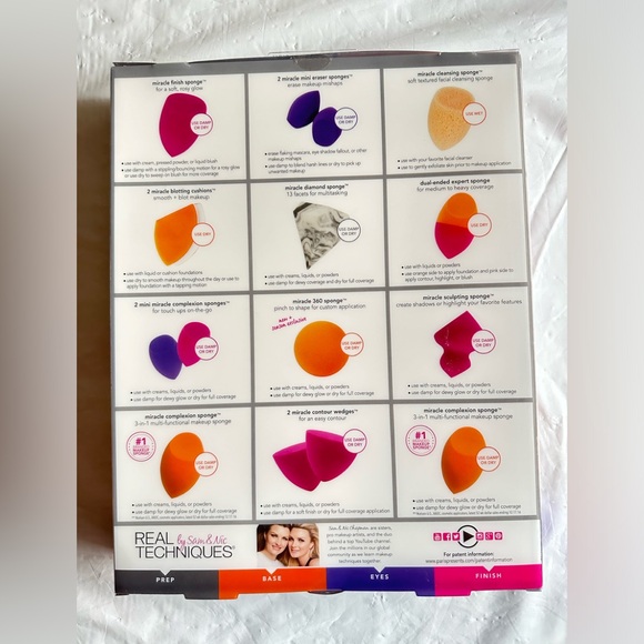 NWT Real Techniques 12 Sponge Essentials Kit - Picture 2 of 2